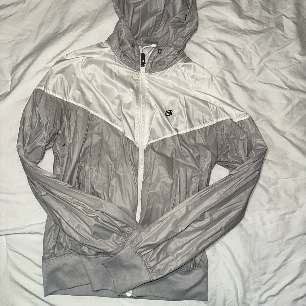 Nike Gray/White Windbreaker